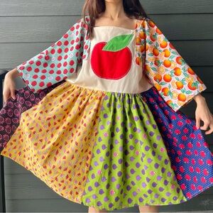Handmade Fruit Paradise Flavorful Print Bandana Dress | SKU 10093 Apple
